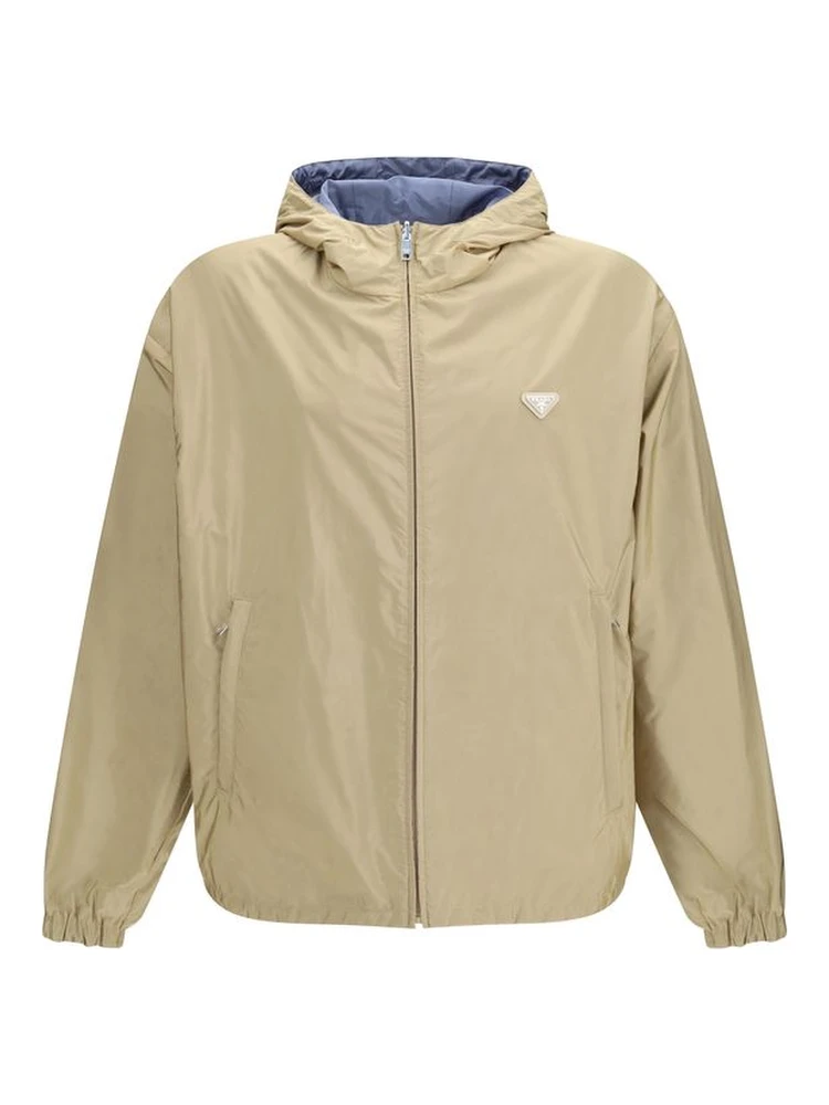 Beige Recycled Polyamide Shell Jacket