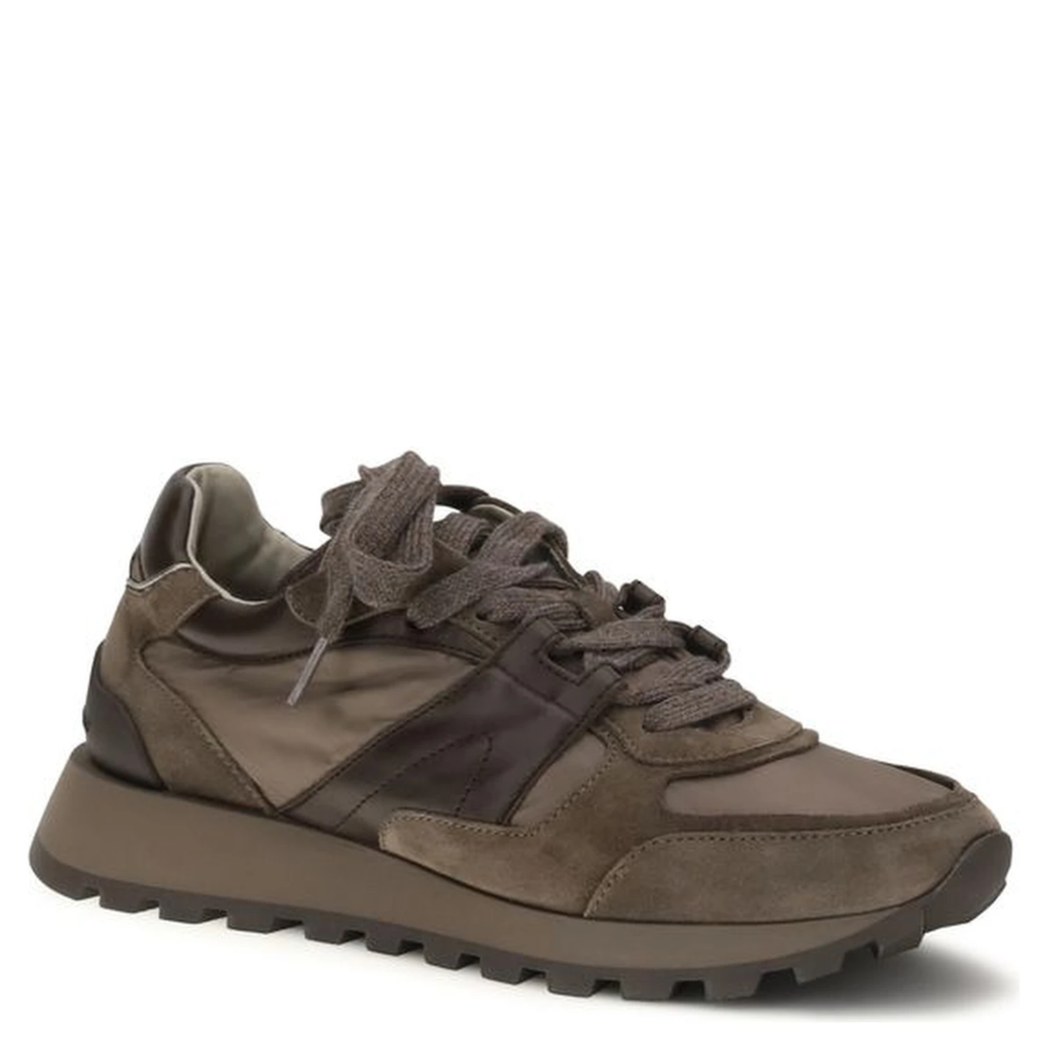 Brown Calf Leather Bos Taurus Athletic Sneakers