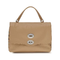 Beige Calf Leather Bos Taurus Shoulder Bag