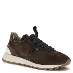 Brown Calf Leather Bos Taurus Athletic Sneakers