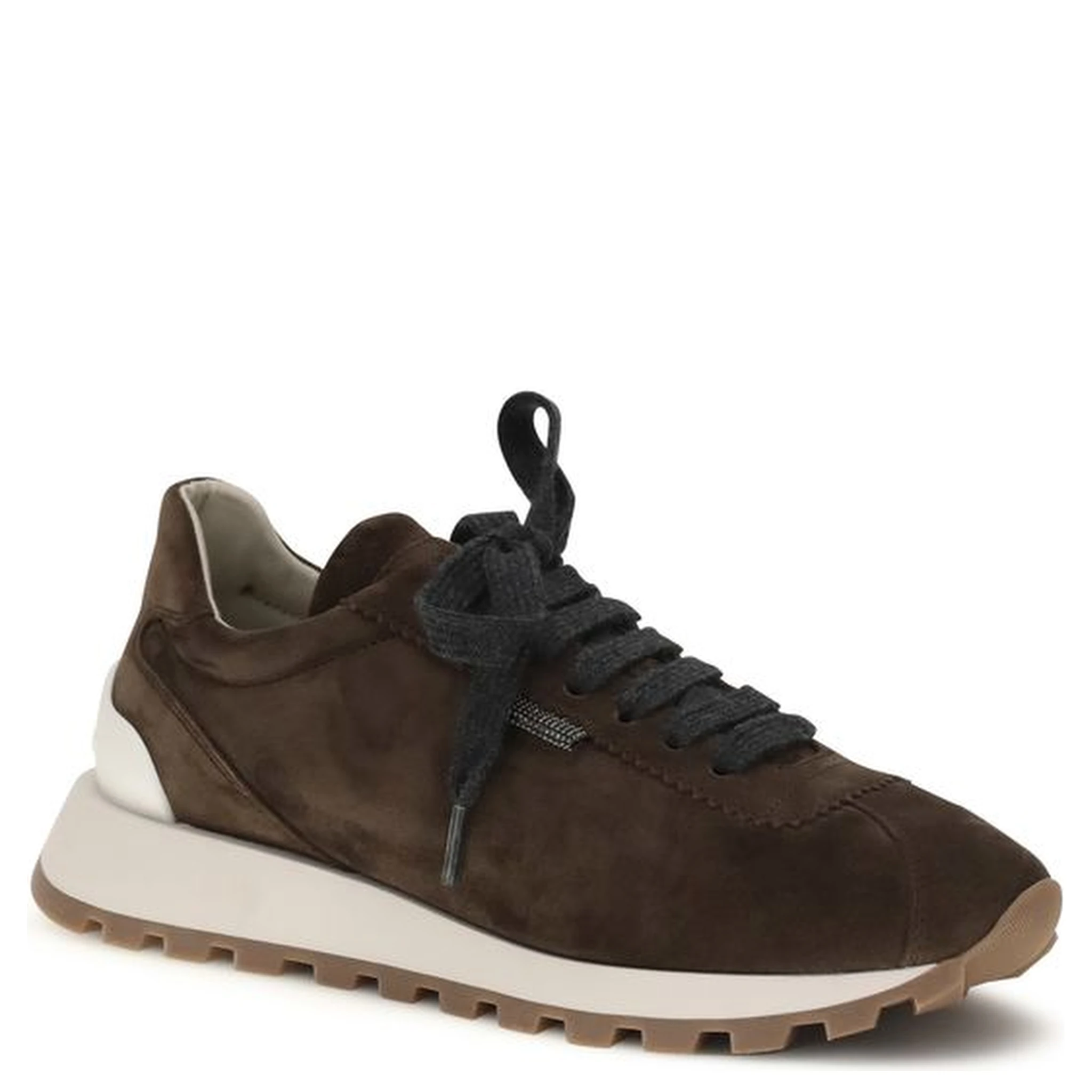 Brown Calf Leather Bos Taurus Athletic Sneakers