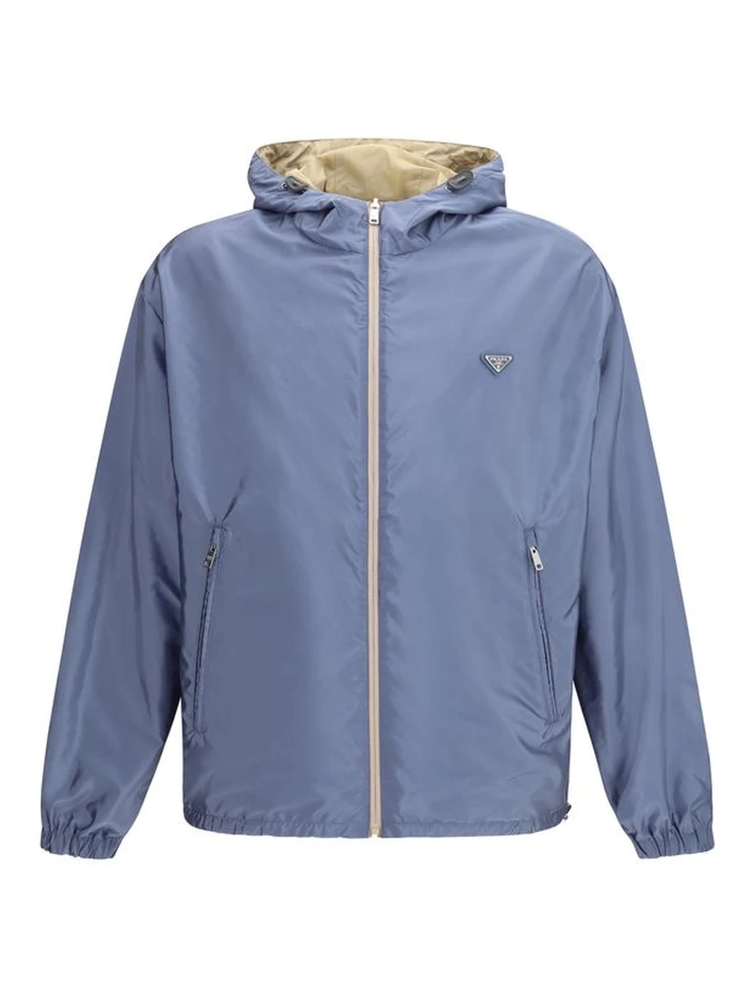 Beige Recycled Polyamide Shell Jacket