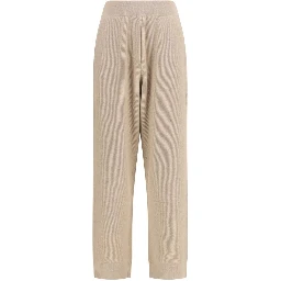 Beige Cashmere Casual Pants