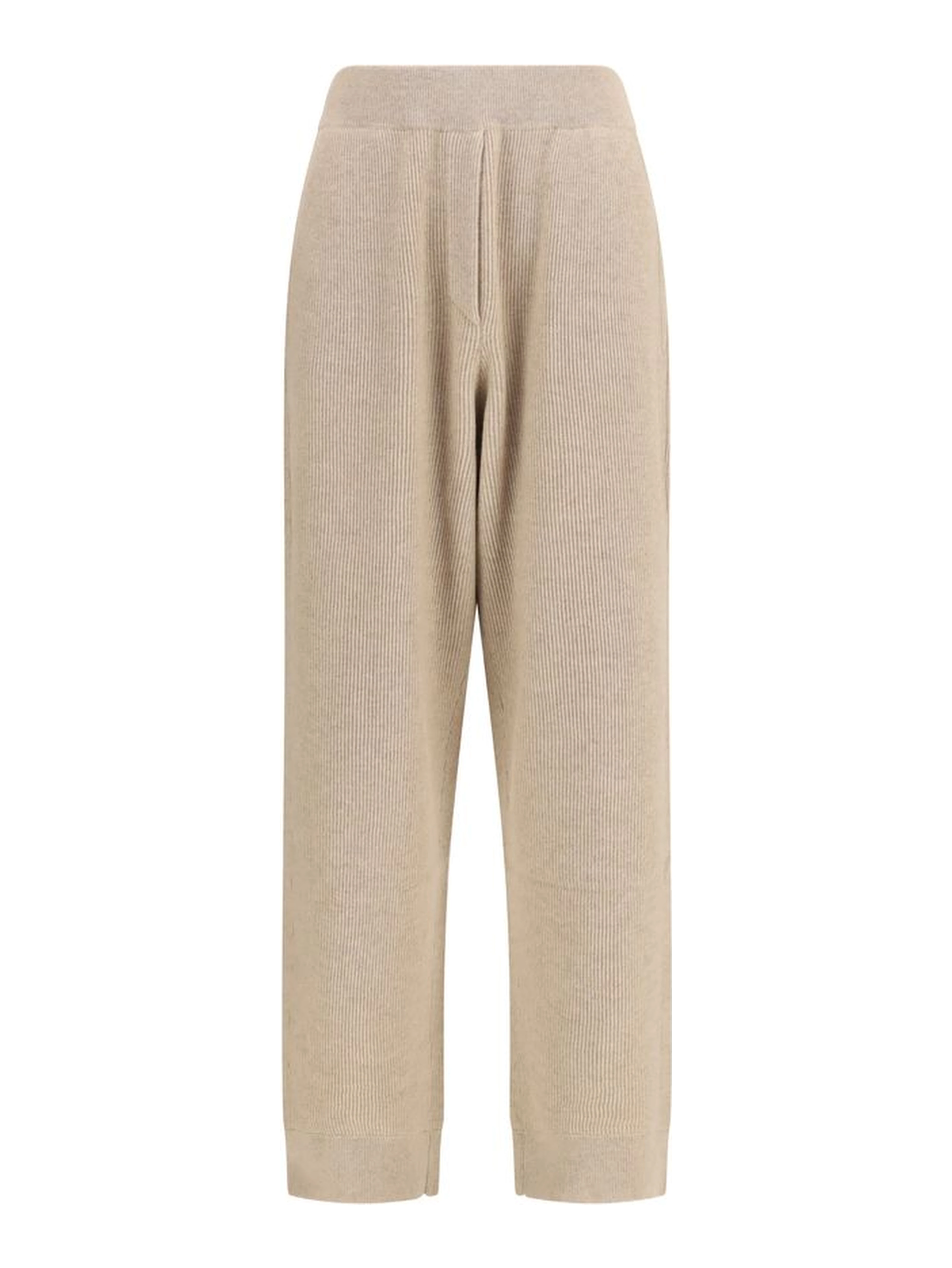 Beige Cashmere Casual Pants