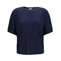 Blue Cashmere Sleeveles Sweater