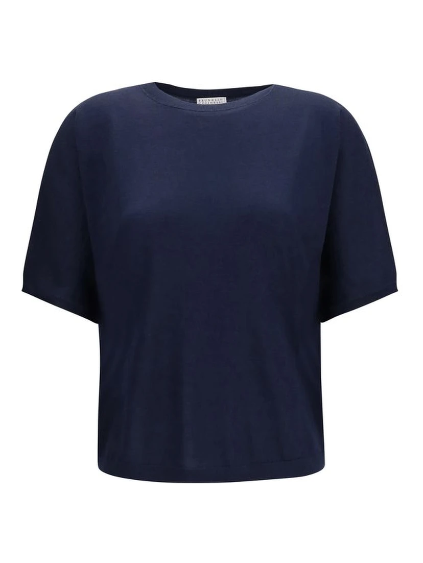 Blue Cashmere Sleeveles Sweater