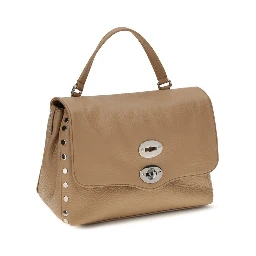 Beige Calf Leather Bos Taurus Shoulder Bag