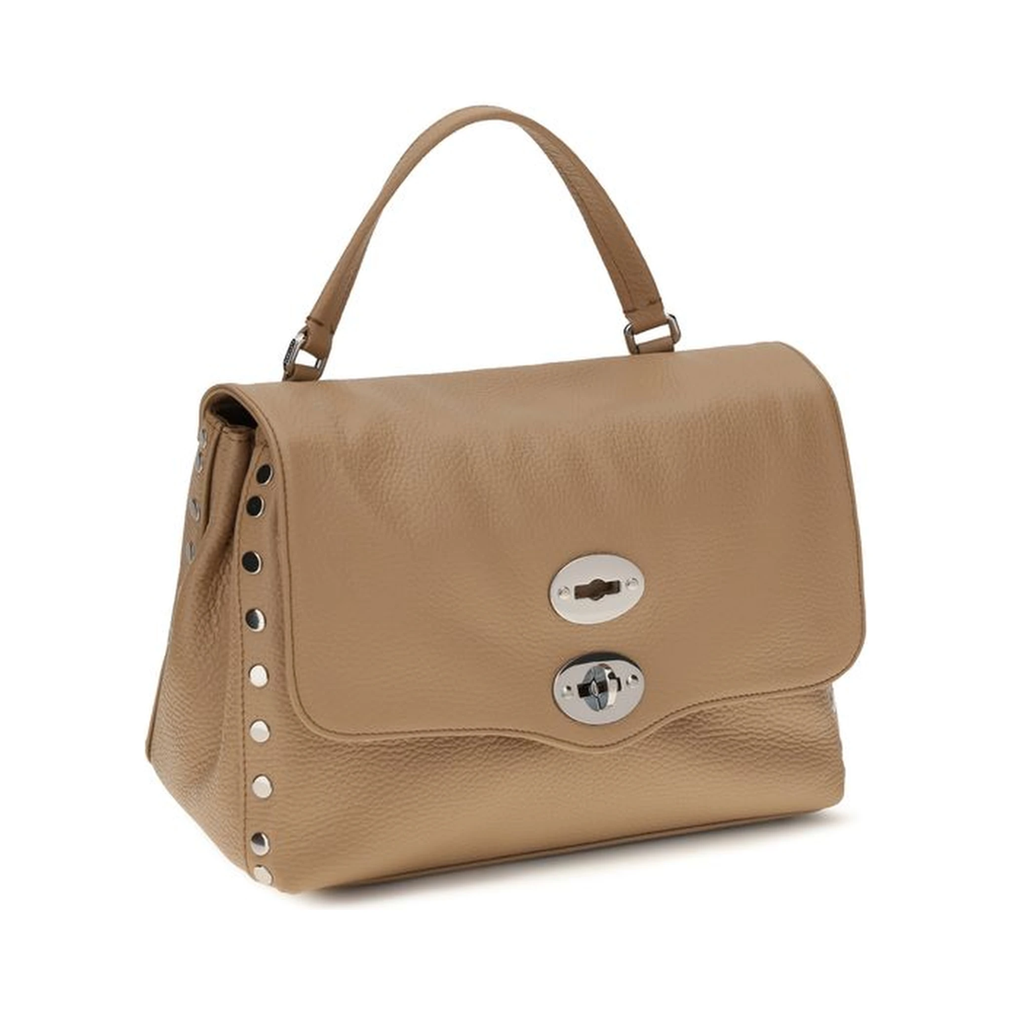 Beige Calf Leather Bos Taurus Shoulder Bag