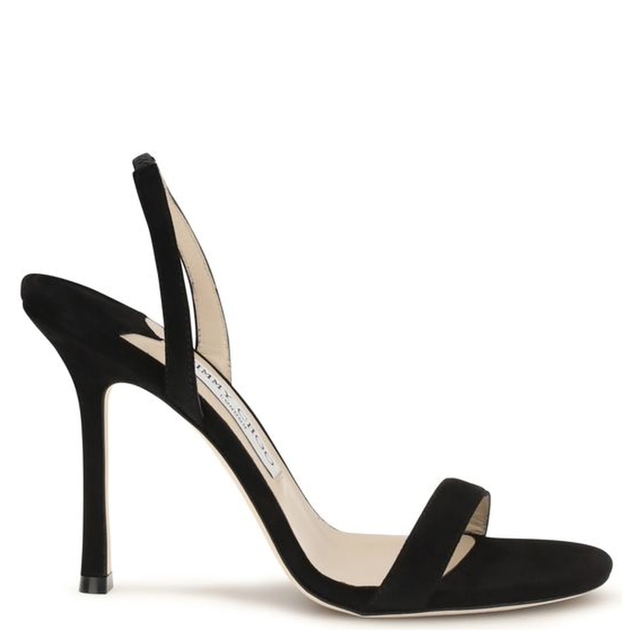 Black Calf Leather Bos Taurus Stiletto Heel Sandals