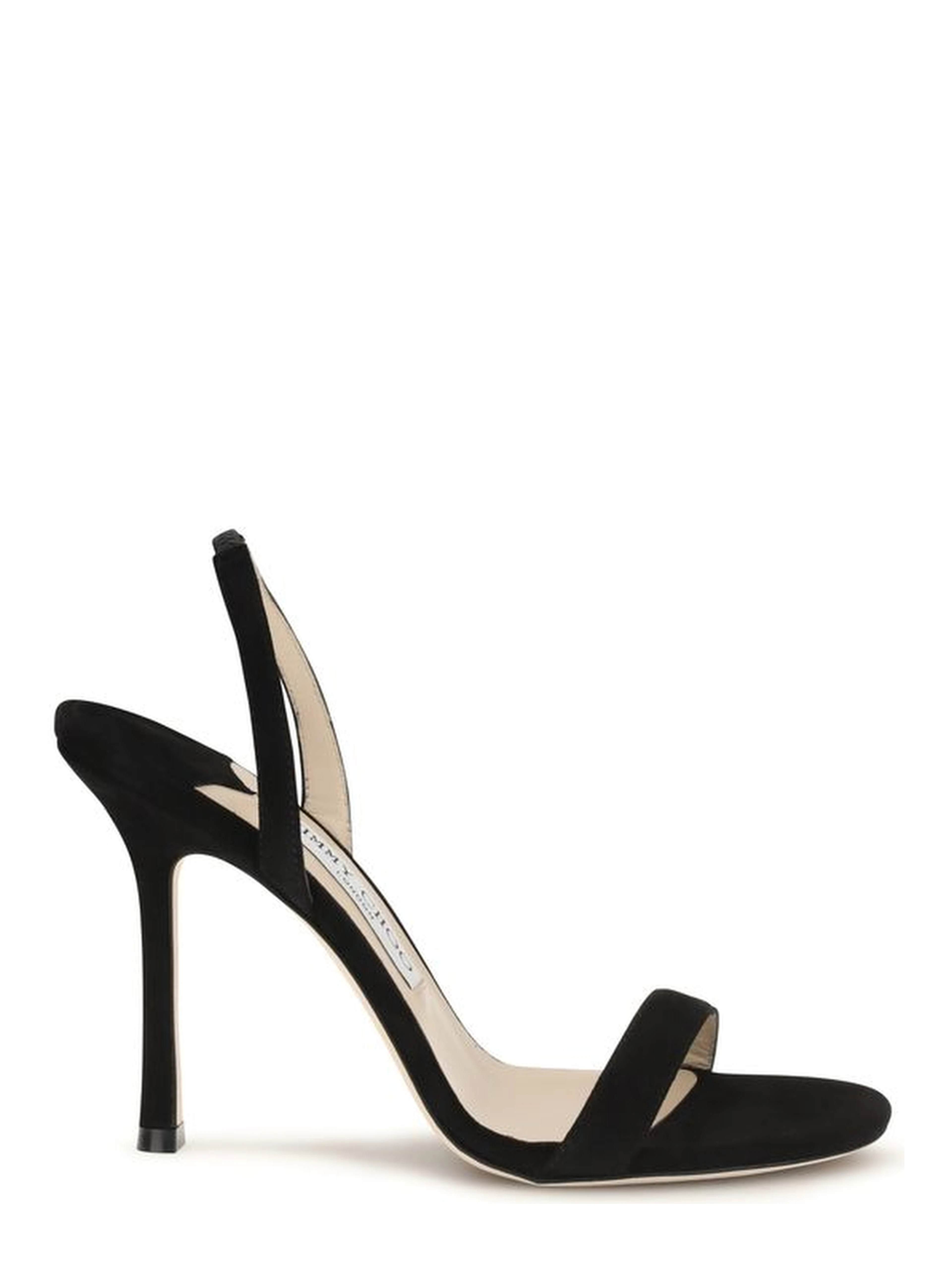 Black Calf Leather Bos Taurus Stiletto Heel Sandals