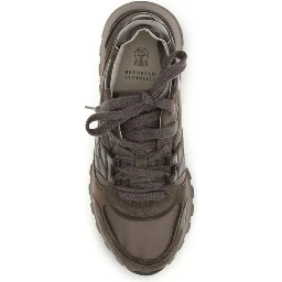 Brown Calf Leather Bos Taurus Athletic Sneakers