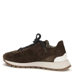Brown Calf Leather Bos Taurus Athletic Sneakers