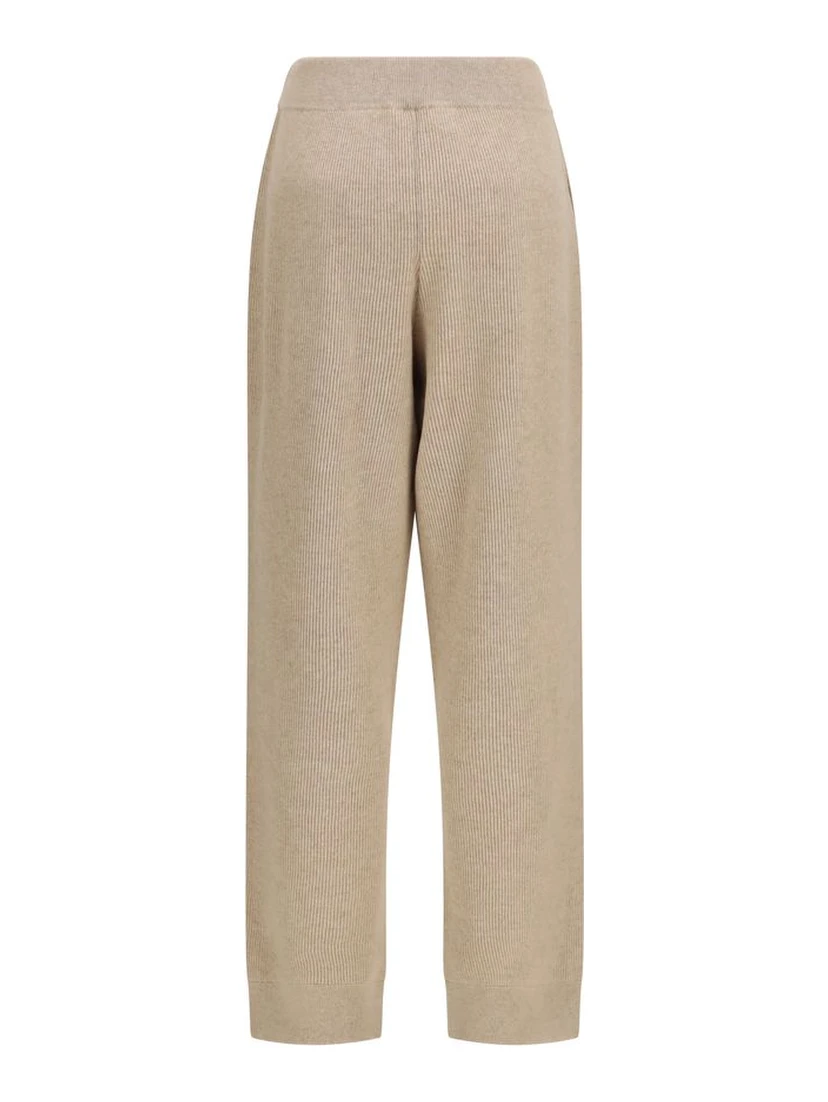 Beige Cashmere Casual Pants