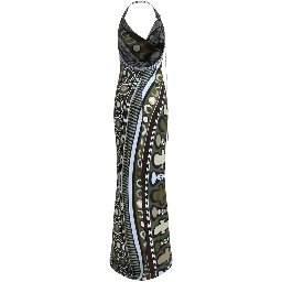 Multicolor Silk Long Dress