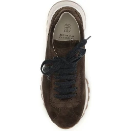 Brown Calf Leather Bos Taurus Athletic Sneakers