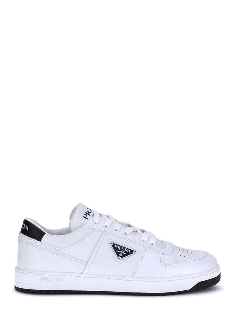 White Calf Leather Bos Taurus Low Top Sneakers