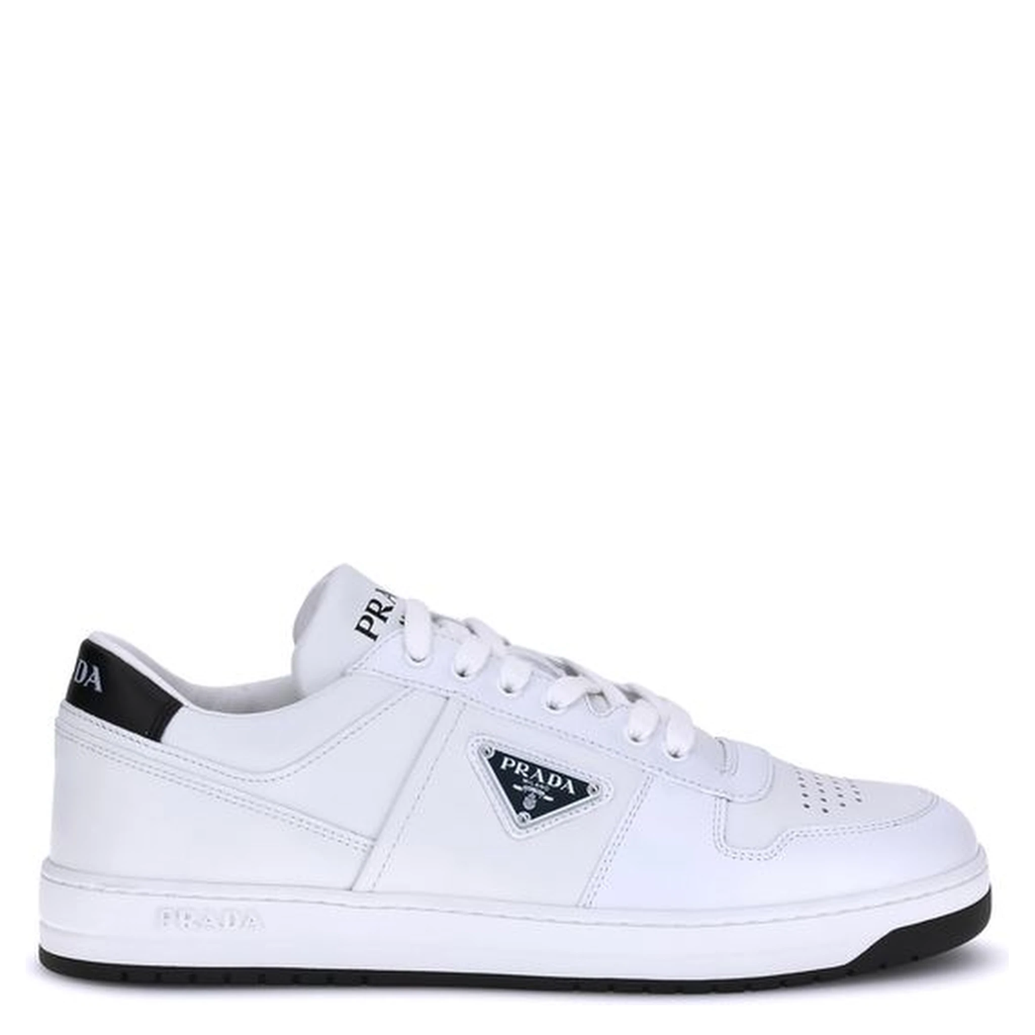 White Calf Leather Bos Taurus Low Top Sneakers