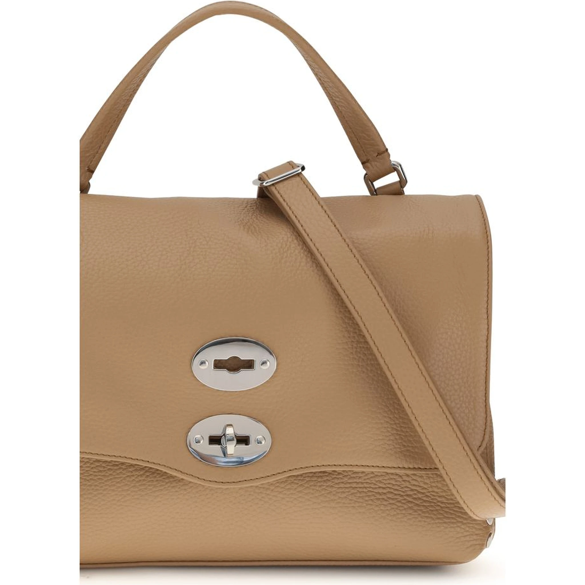 Beige Calf Leather Bos Taurus Shoulder Bag