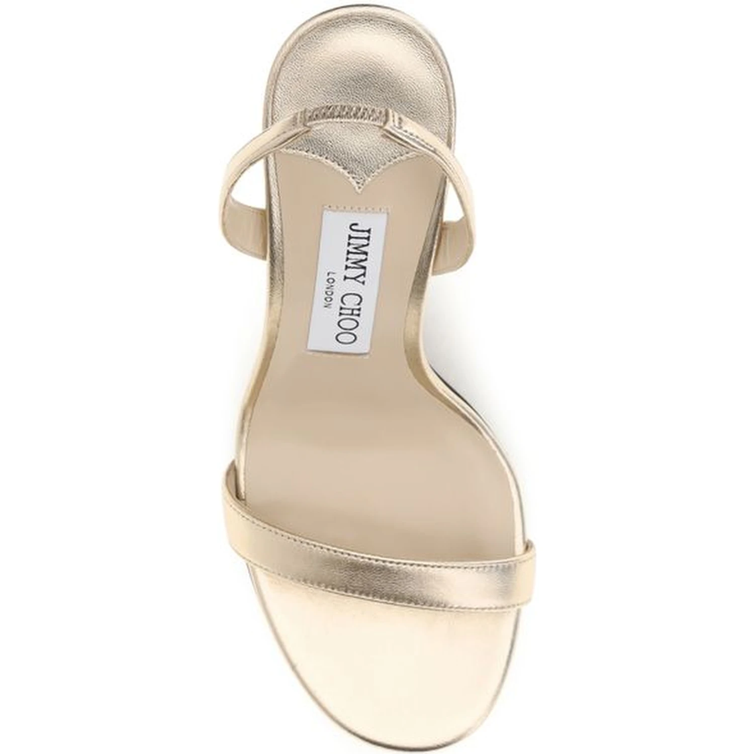 Gold Calf Leather Bos Taurus Stiletto Heel Sandals