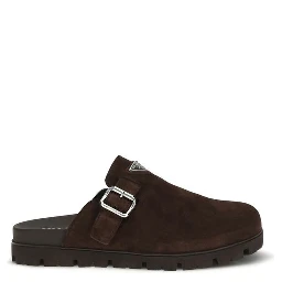 Brown Calf Leather Bos Taurus Mules