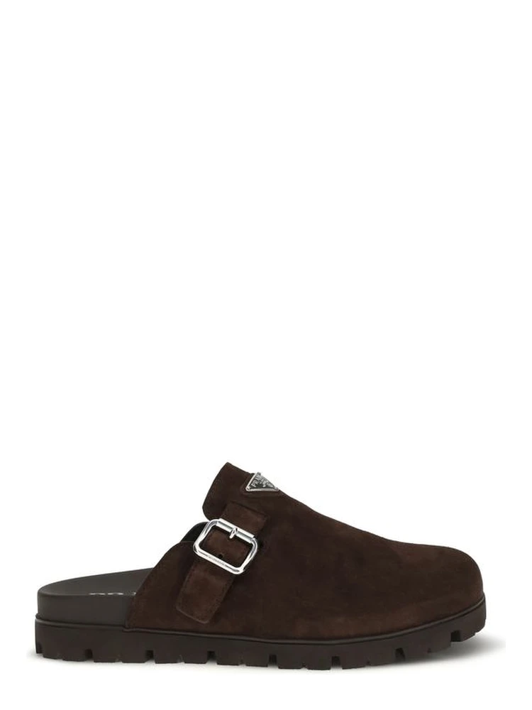 Brown Calf Leather Bos Taurus Mules