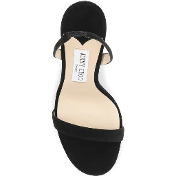 Black Calf Leather Bos Taurus Stiletto Heel Sandals