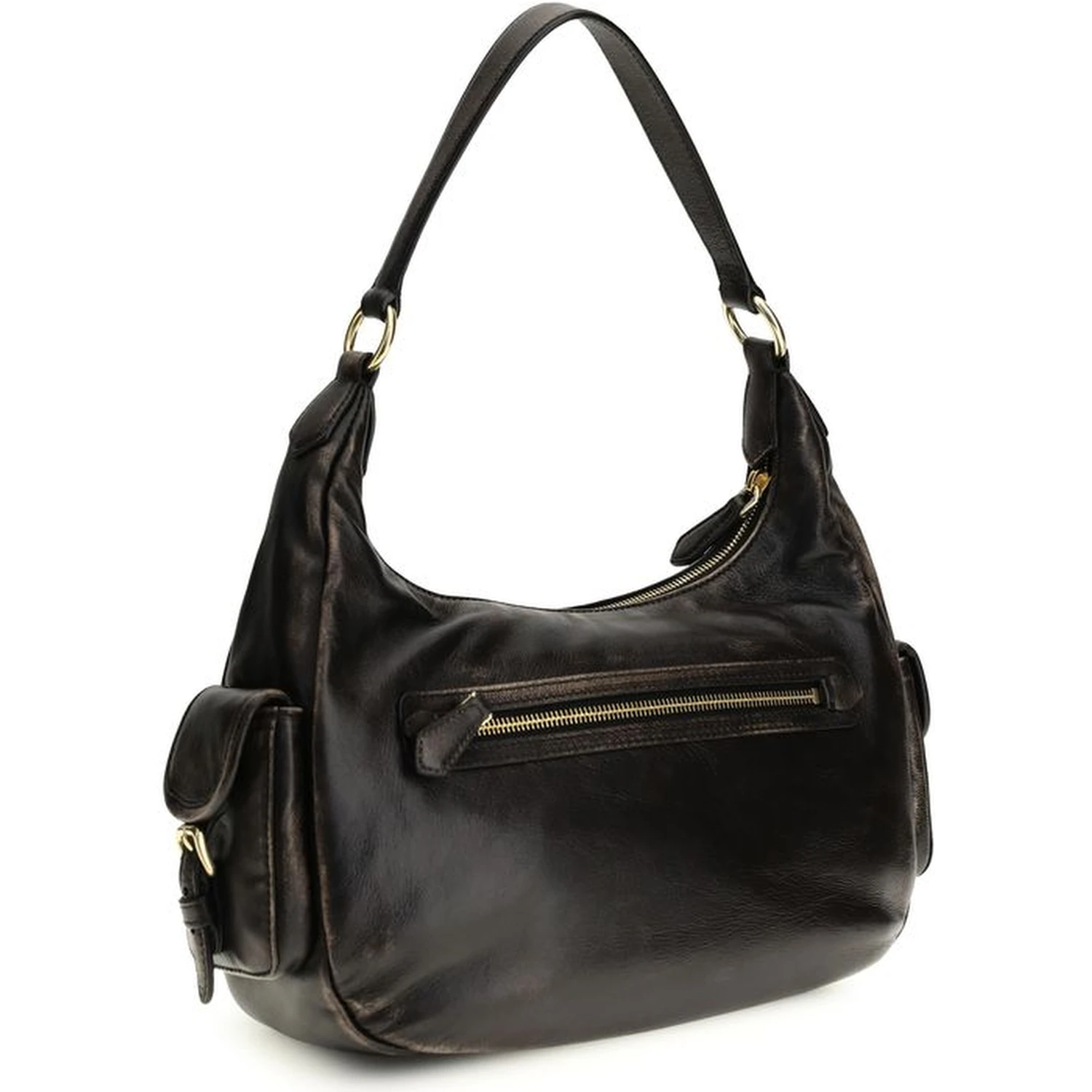 Brown Calf Leather Bos Taurus Shoulder Bag