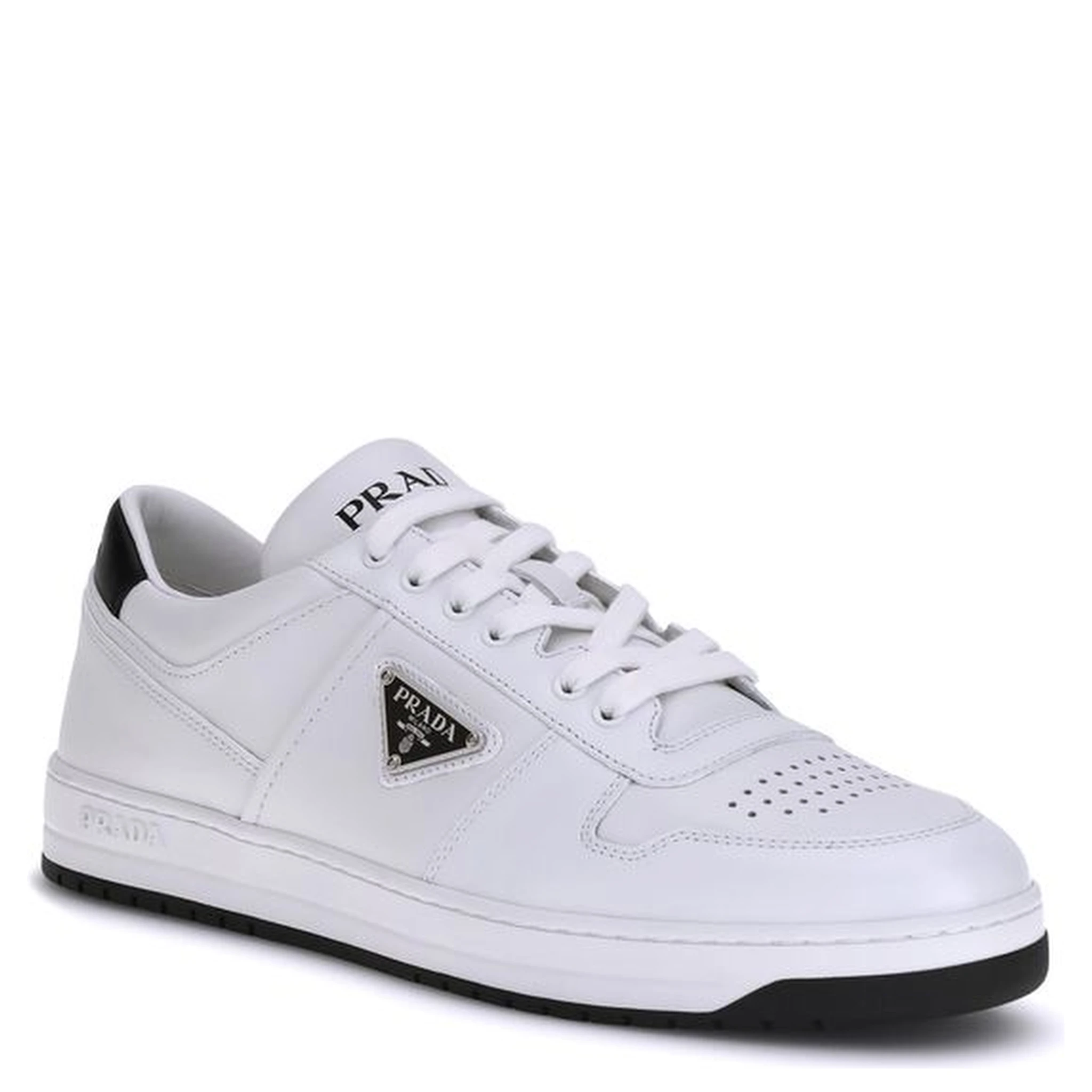 White Calf Leather Bos Taurus Low Top Sneakers