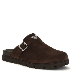 Brown Calf Leather Bos Taurus Mules