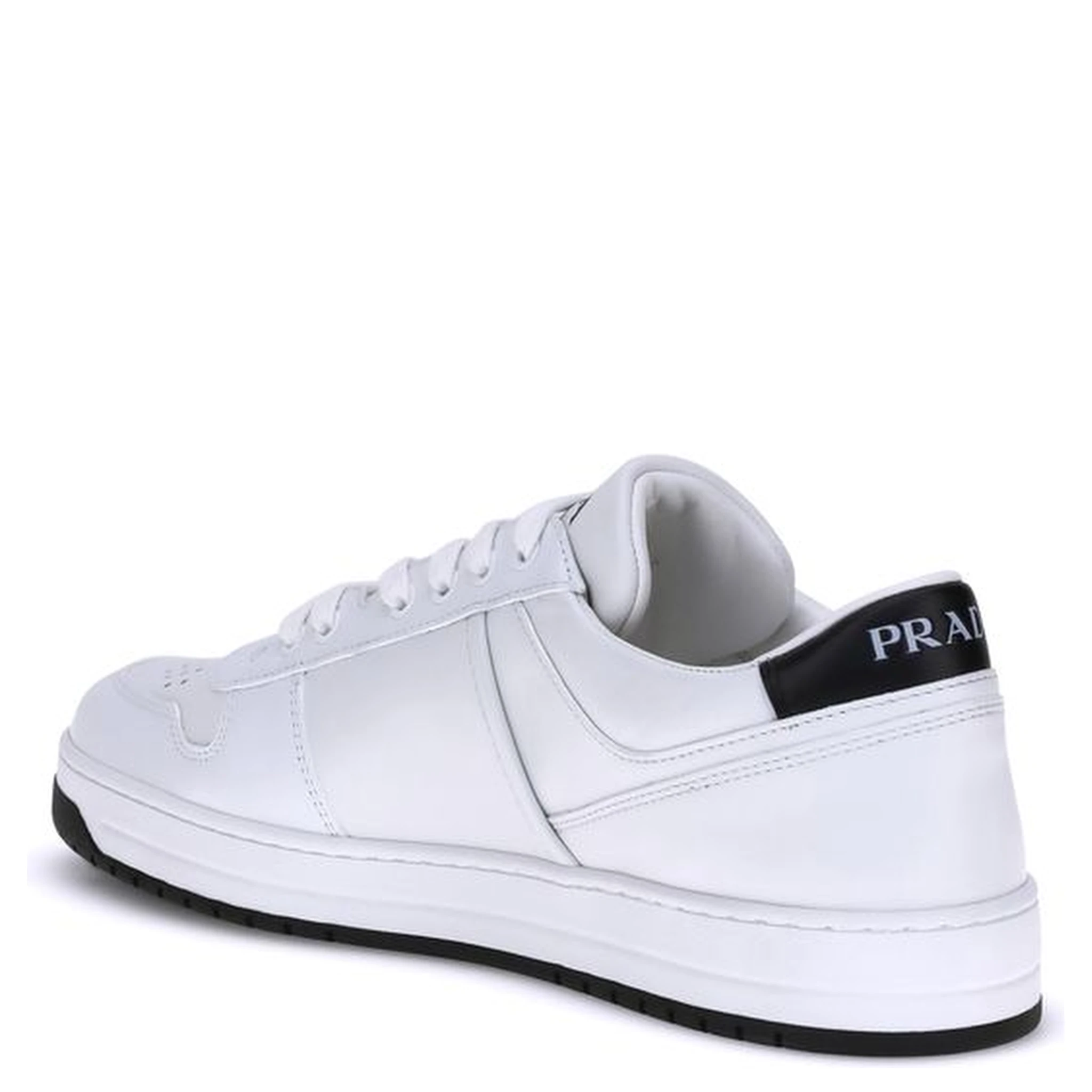 White Calf Leather Bos Taurus Low Top Sneakers