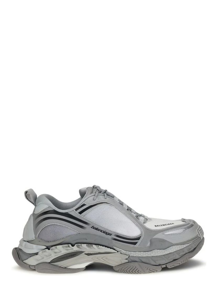 Gray Polyethylene Athletic Sneakers