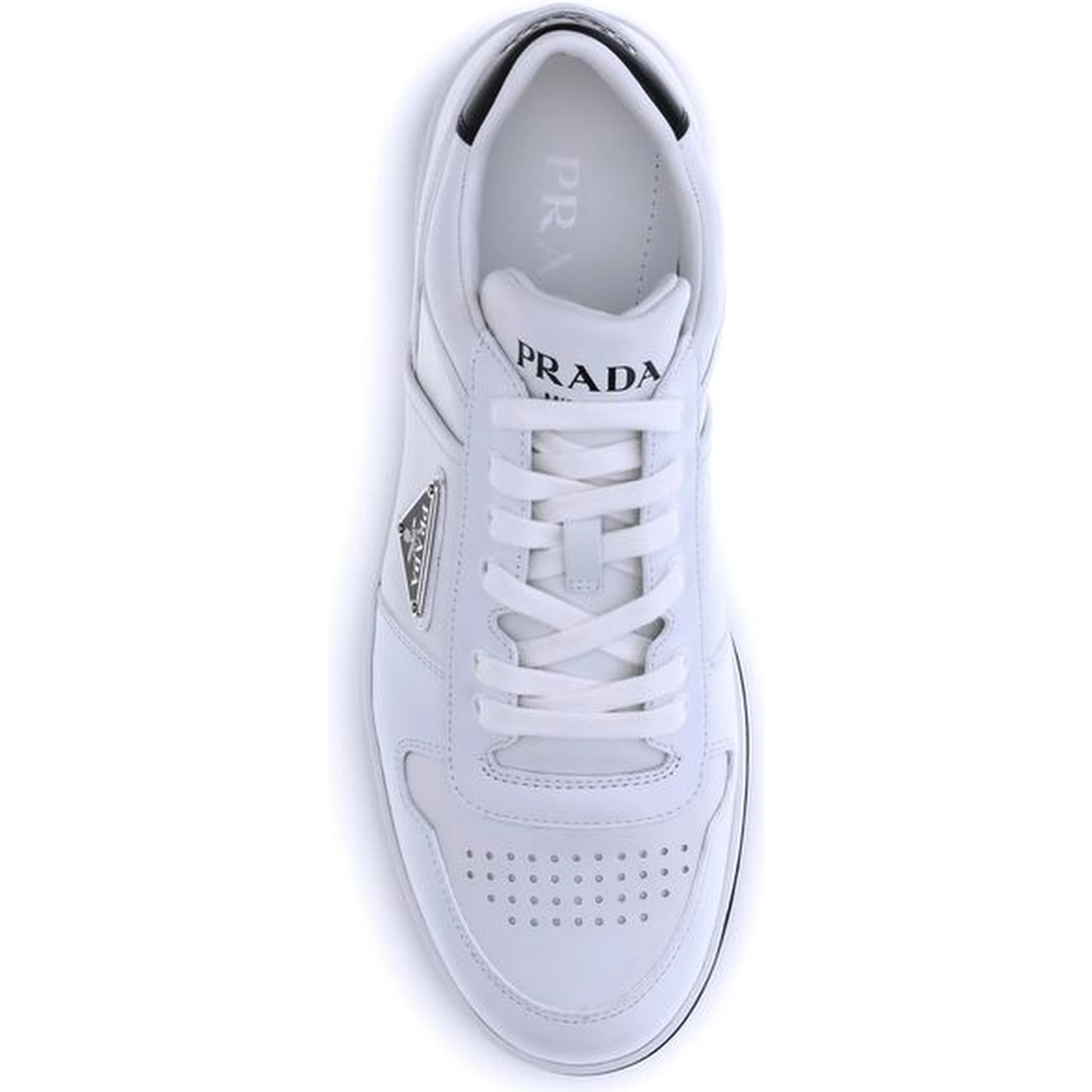 White Calf Leather Bos Taurus Low Top Sneakers