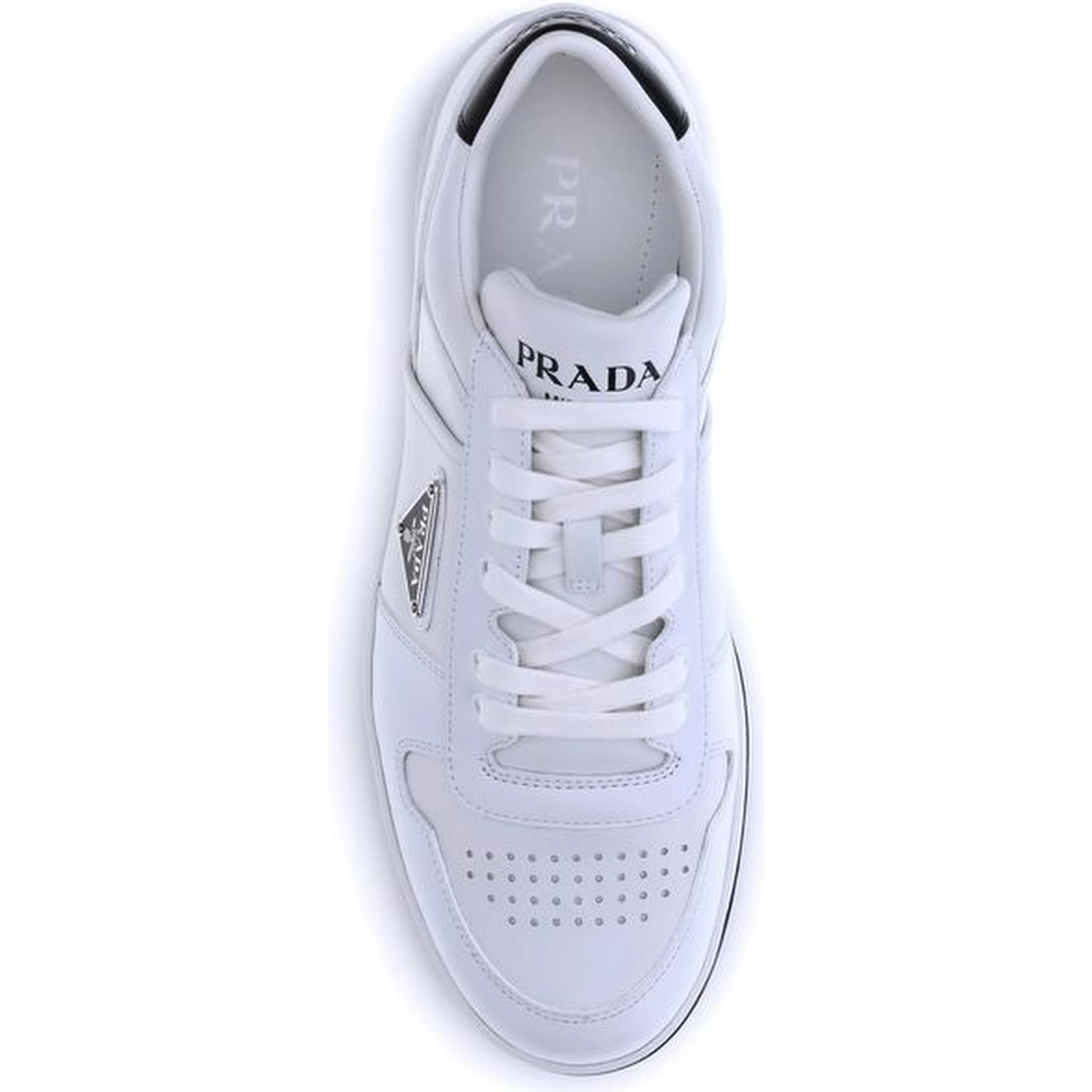 White Calf Leather Bos Taurus Low Top Sneakers