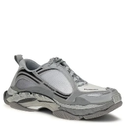 Gray Polyethylene Athletic Sneakers