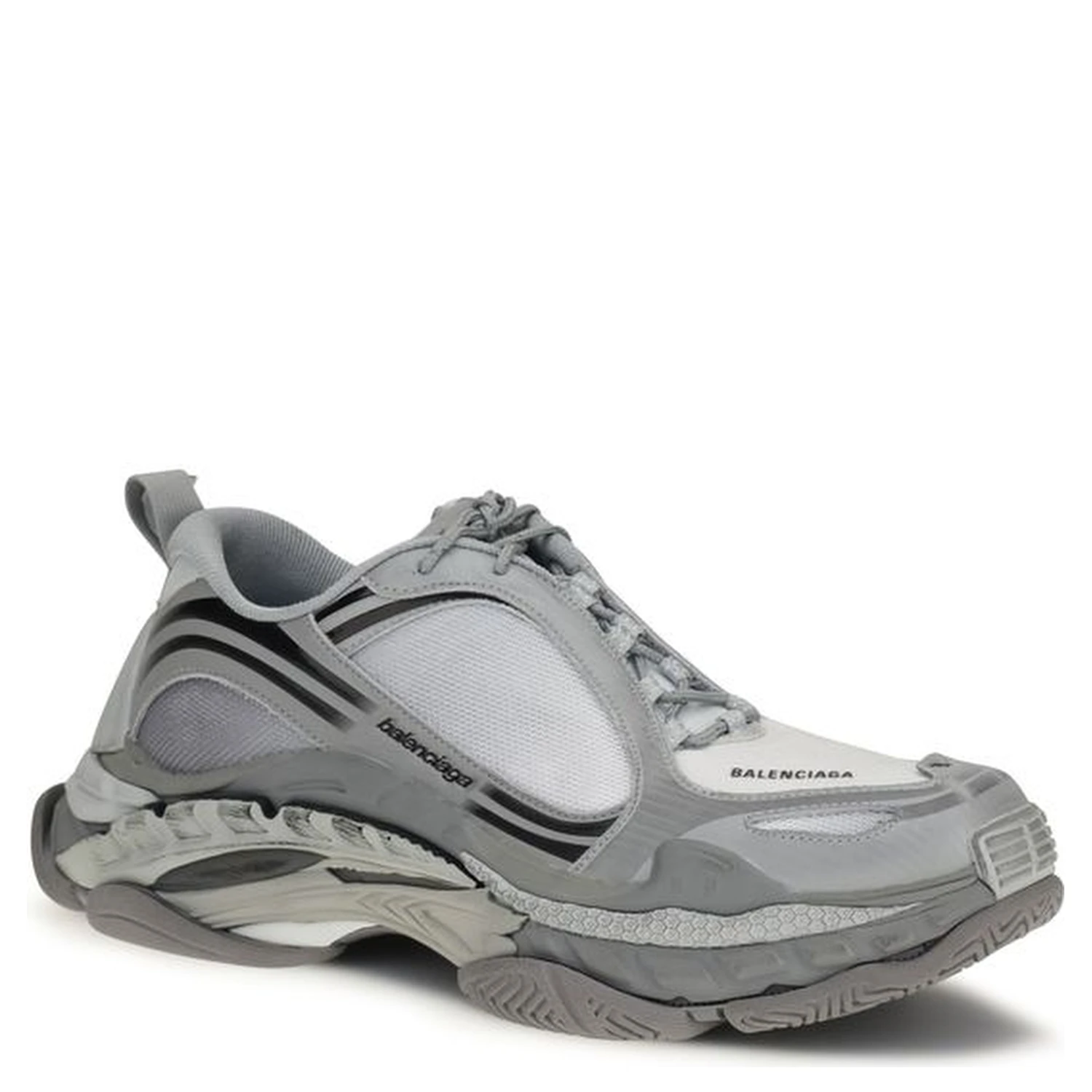 Gray Polyethylene Athletic Sneakers