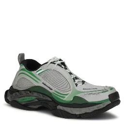 Gray Polyester Athletic Sneakers