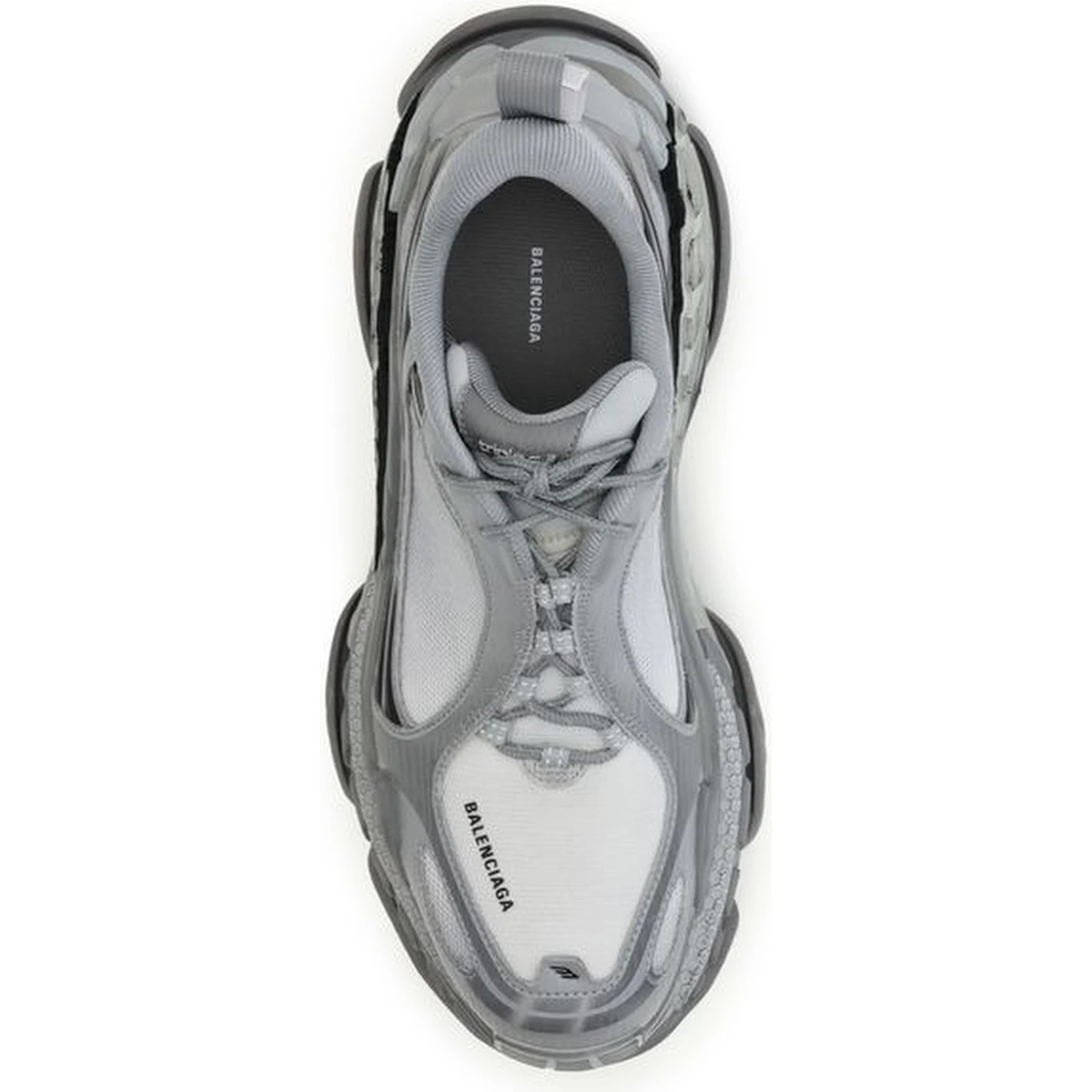 Gray Polyethylene Athletic Sneakers