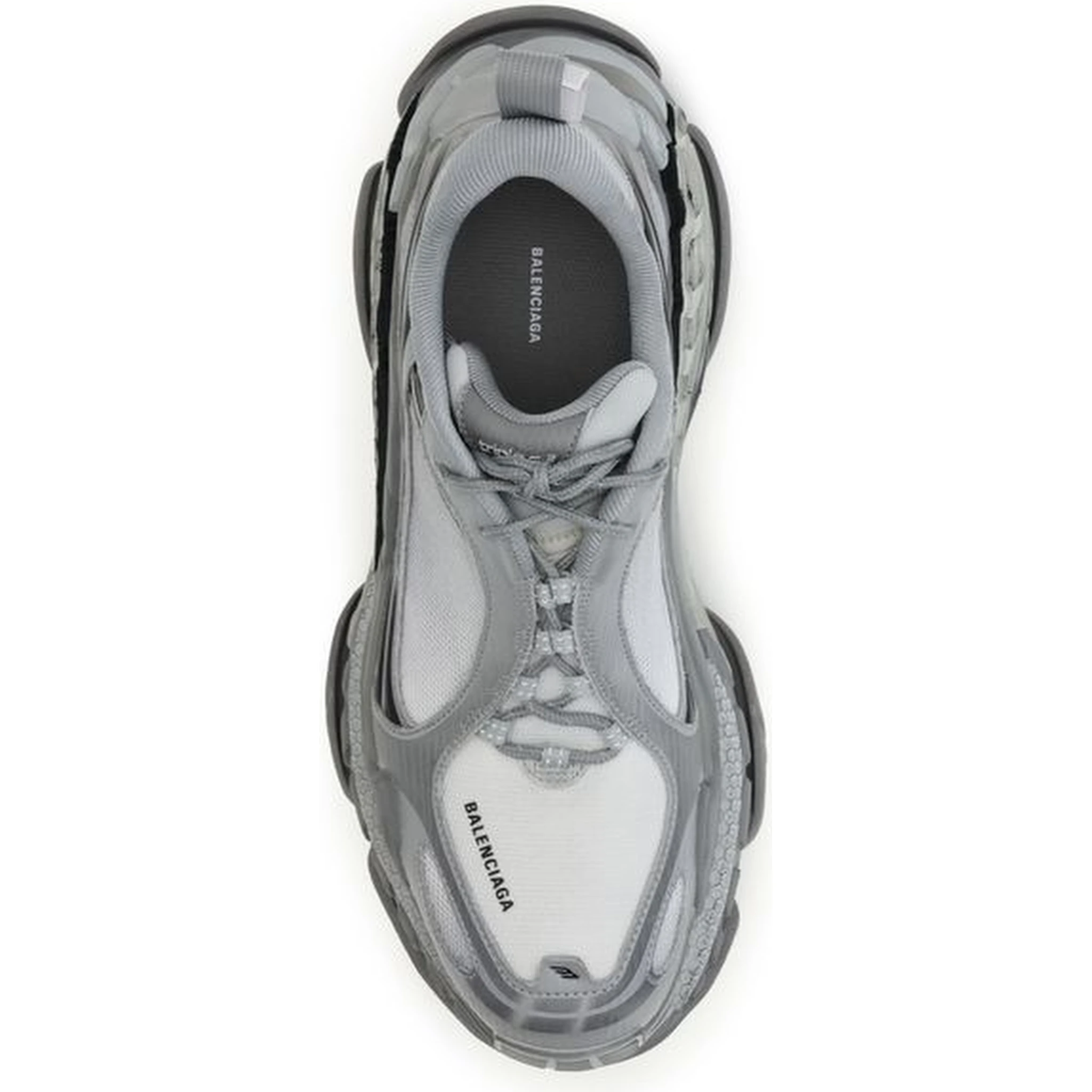 Gray Polyethylene Athletic Sneakers