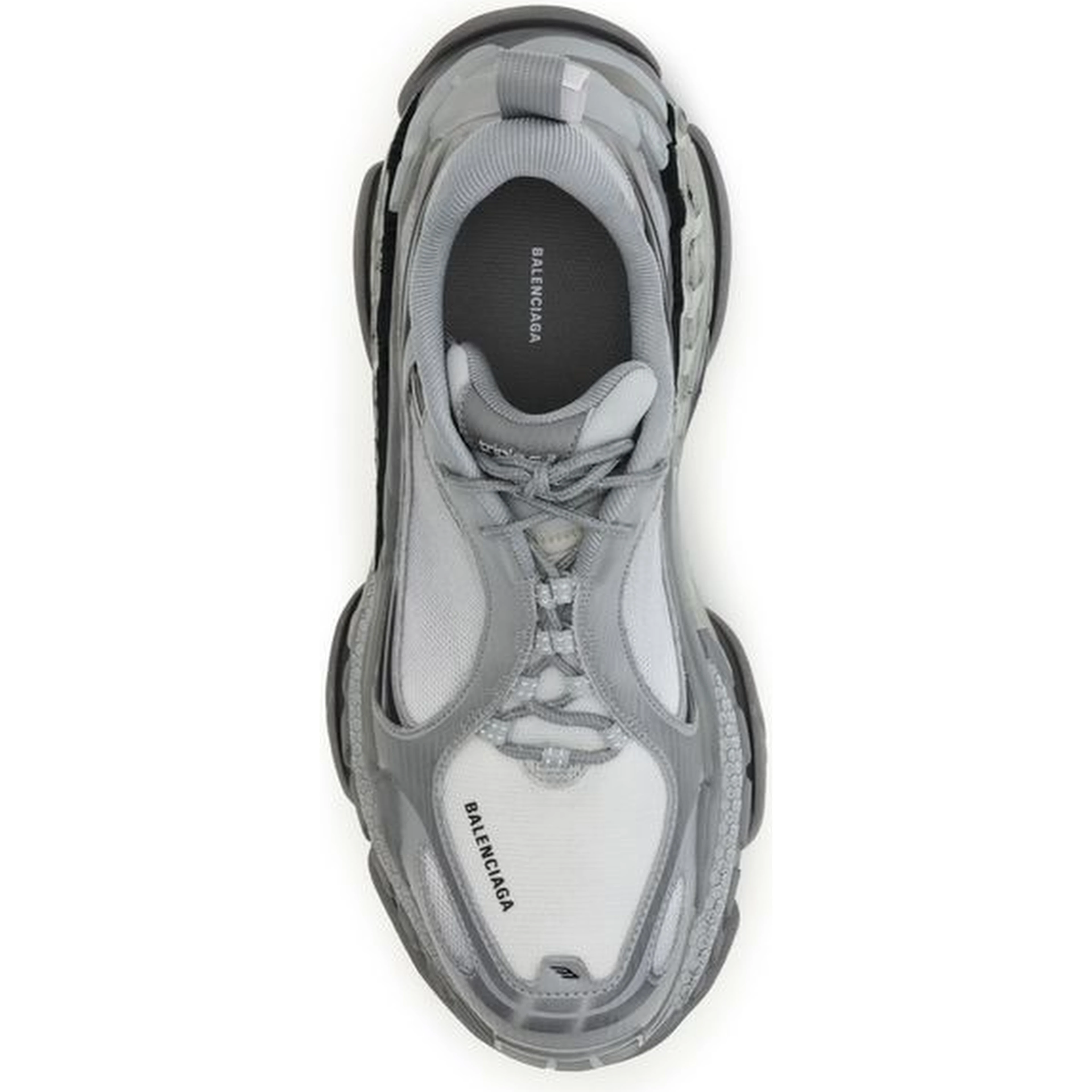 Gray Polyethylene Athletic Sneakers
