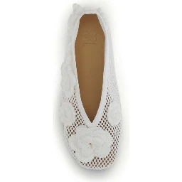 White Polyethylene Ballet Flats