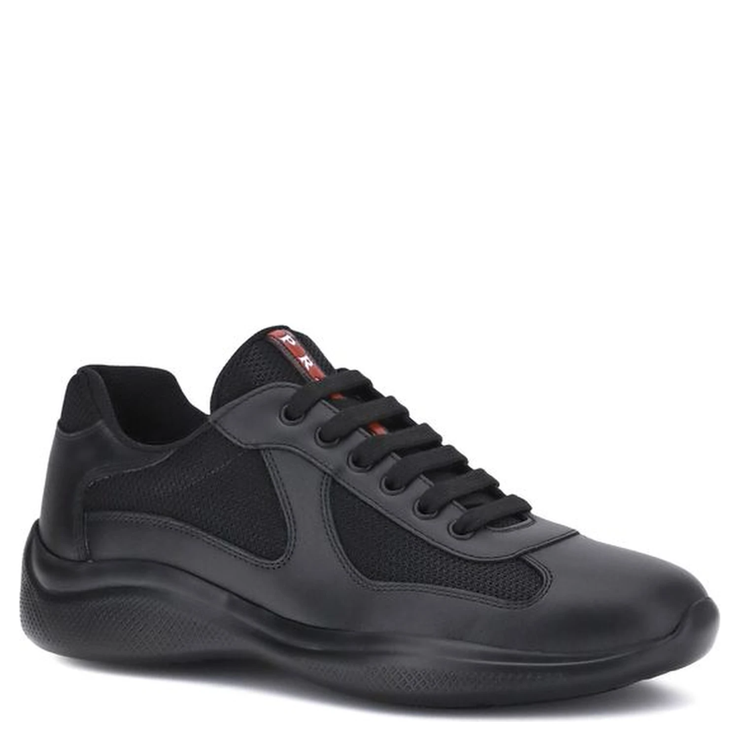 Black Calf Leather Bos Taurus Athletic Sneakers