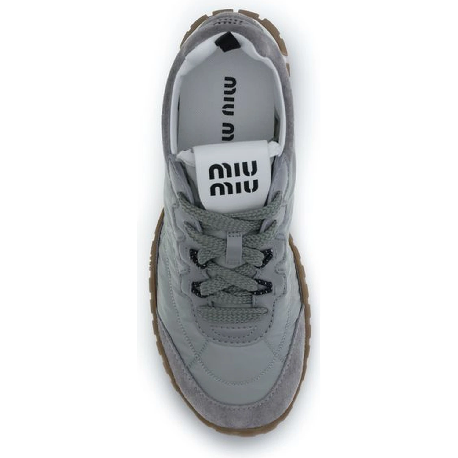 Gray Recycled Polyamide Athletic Sneakers