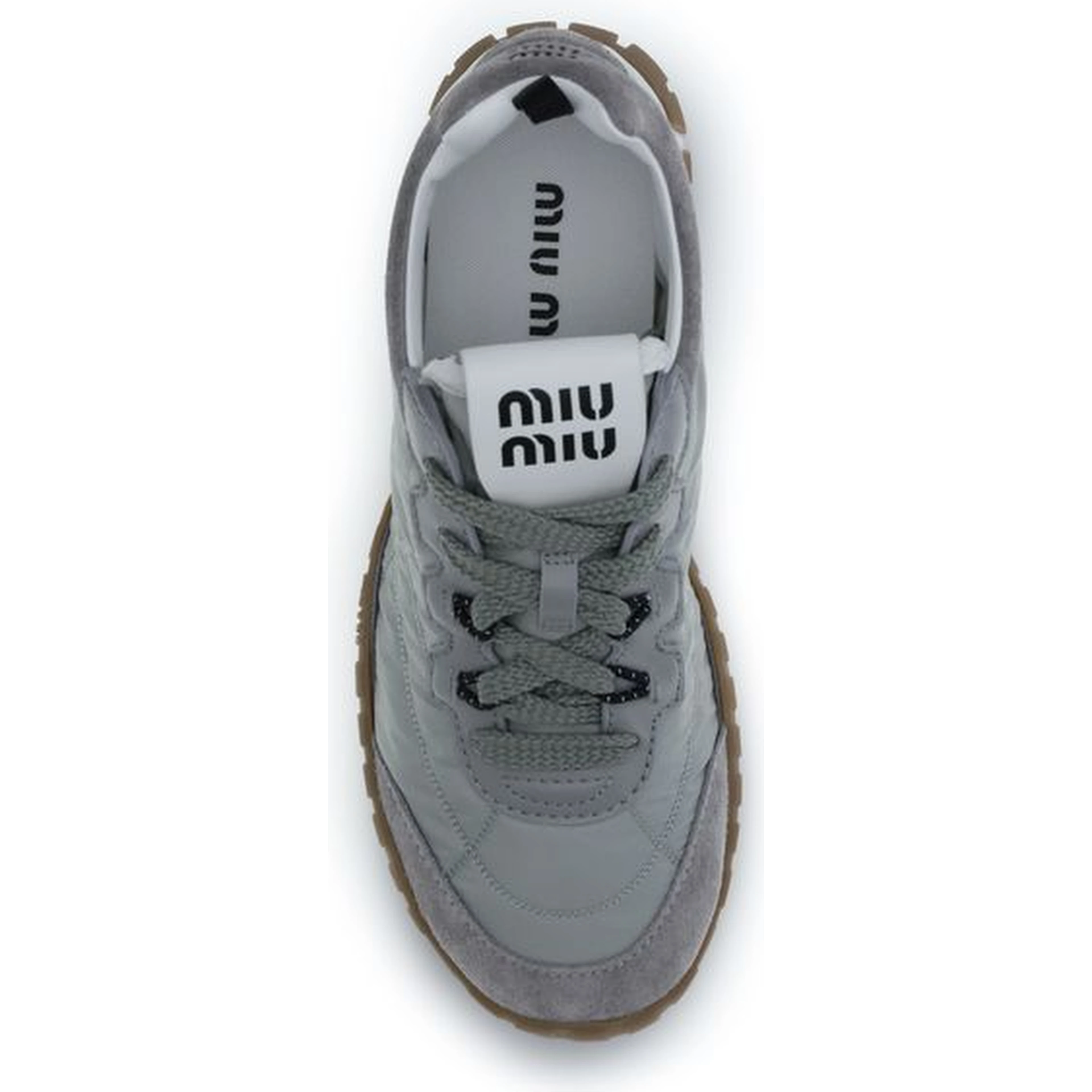 Gray Recycled Polyamide Athletic Sneakers