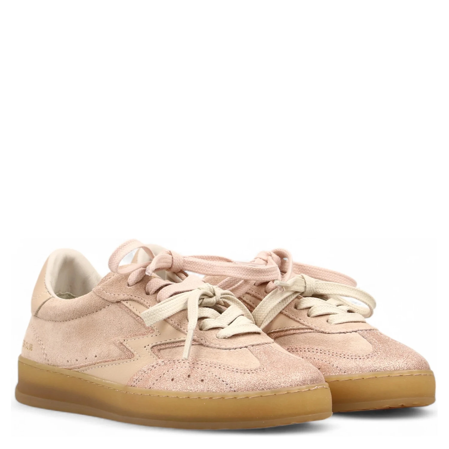 "Club" suede sneakers with glitter