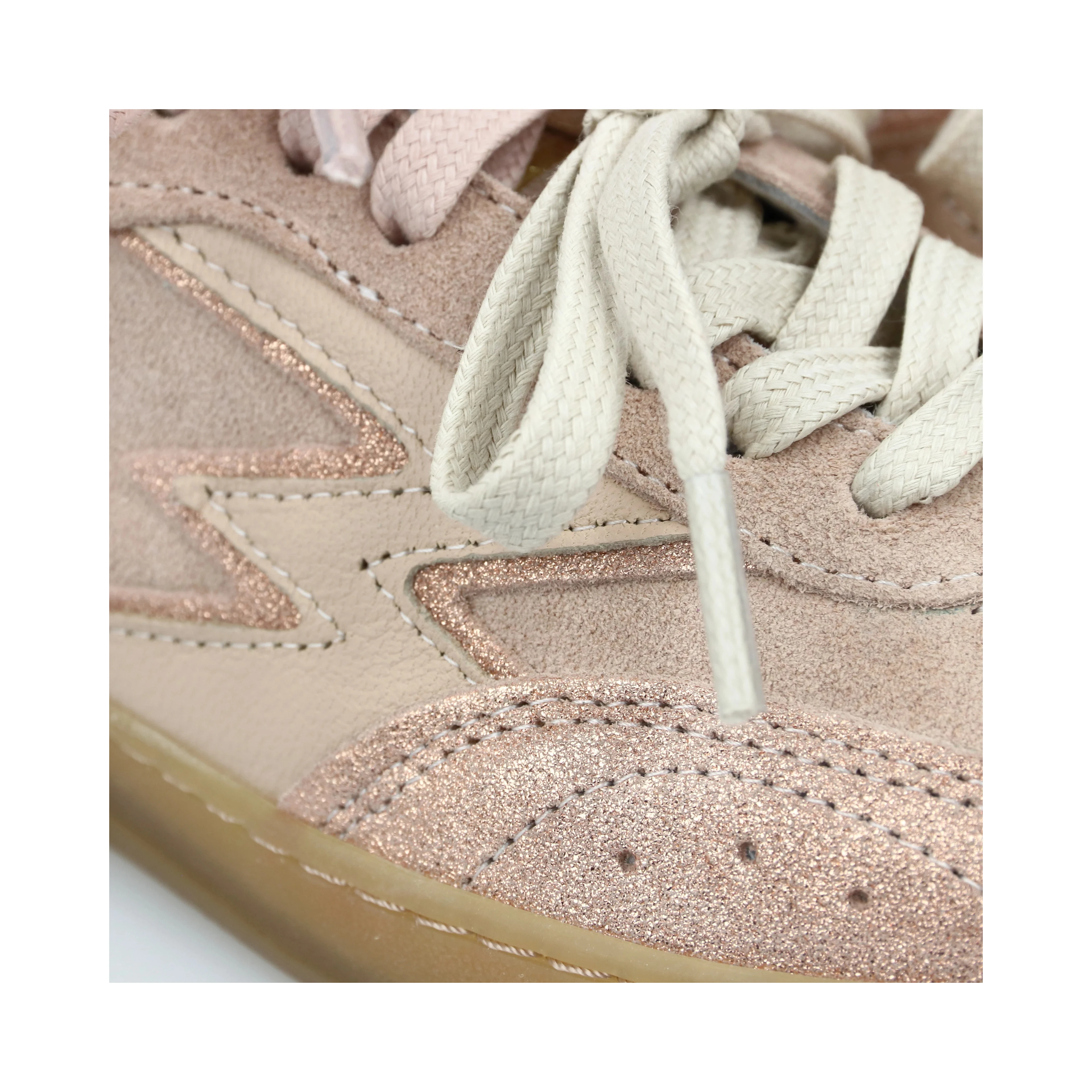 "Club" suede sneakers with glitter