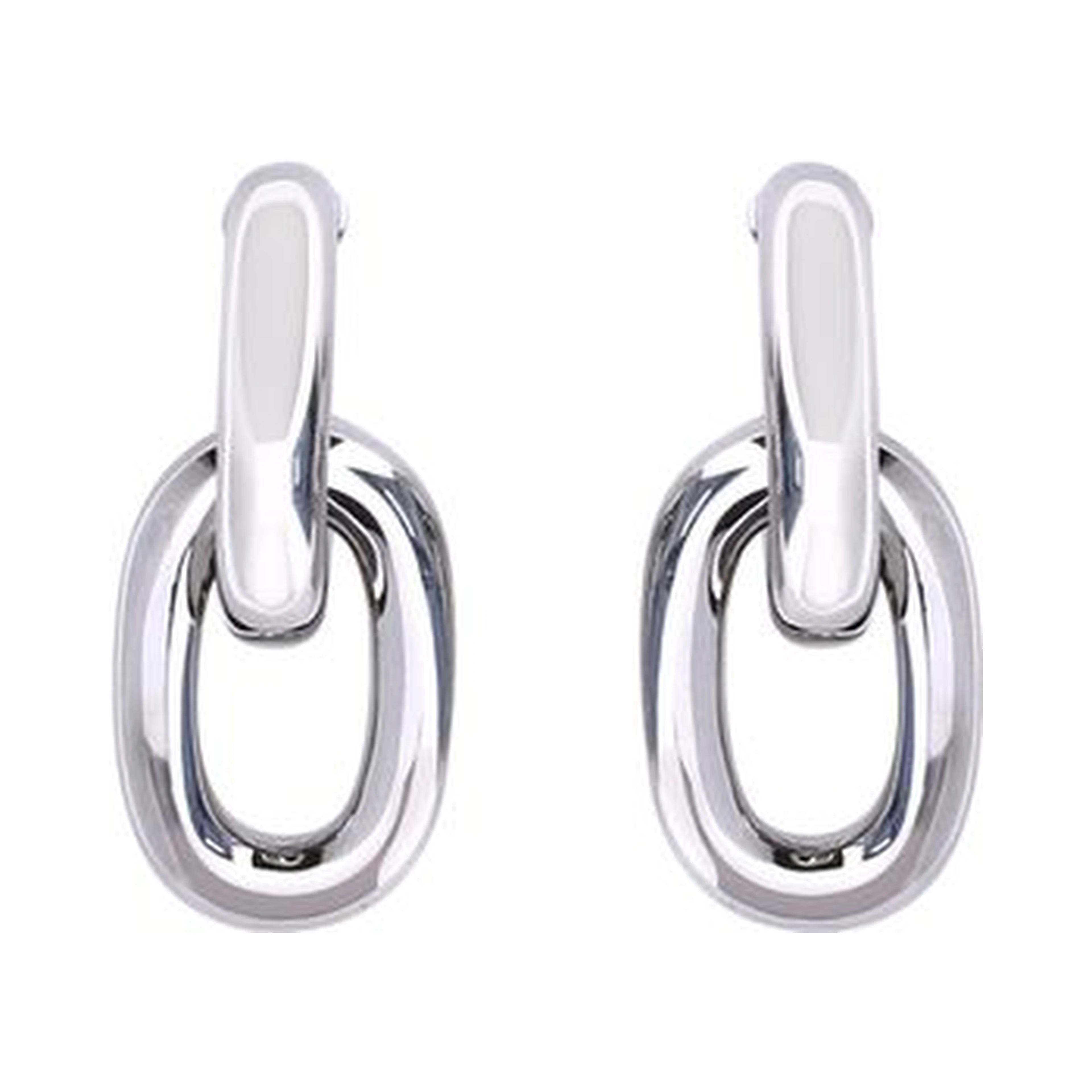Silver Resin Earrings