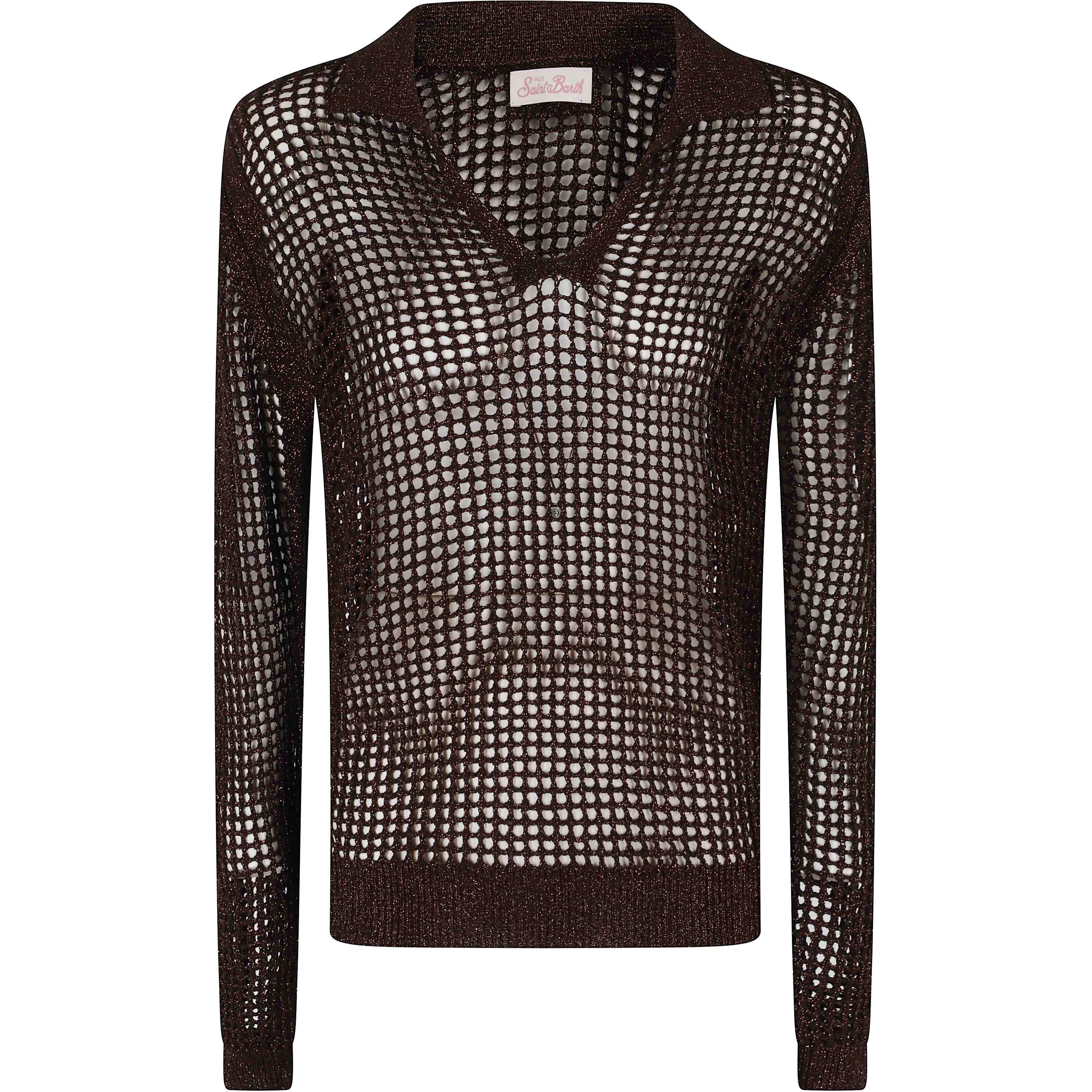 KNIT POINTELLE POLO