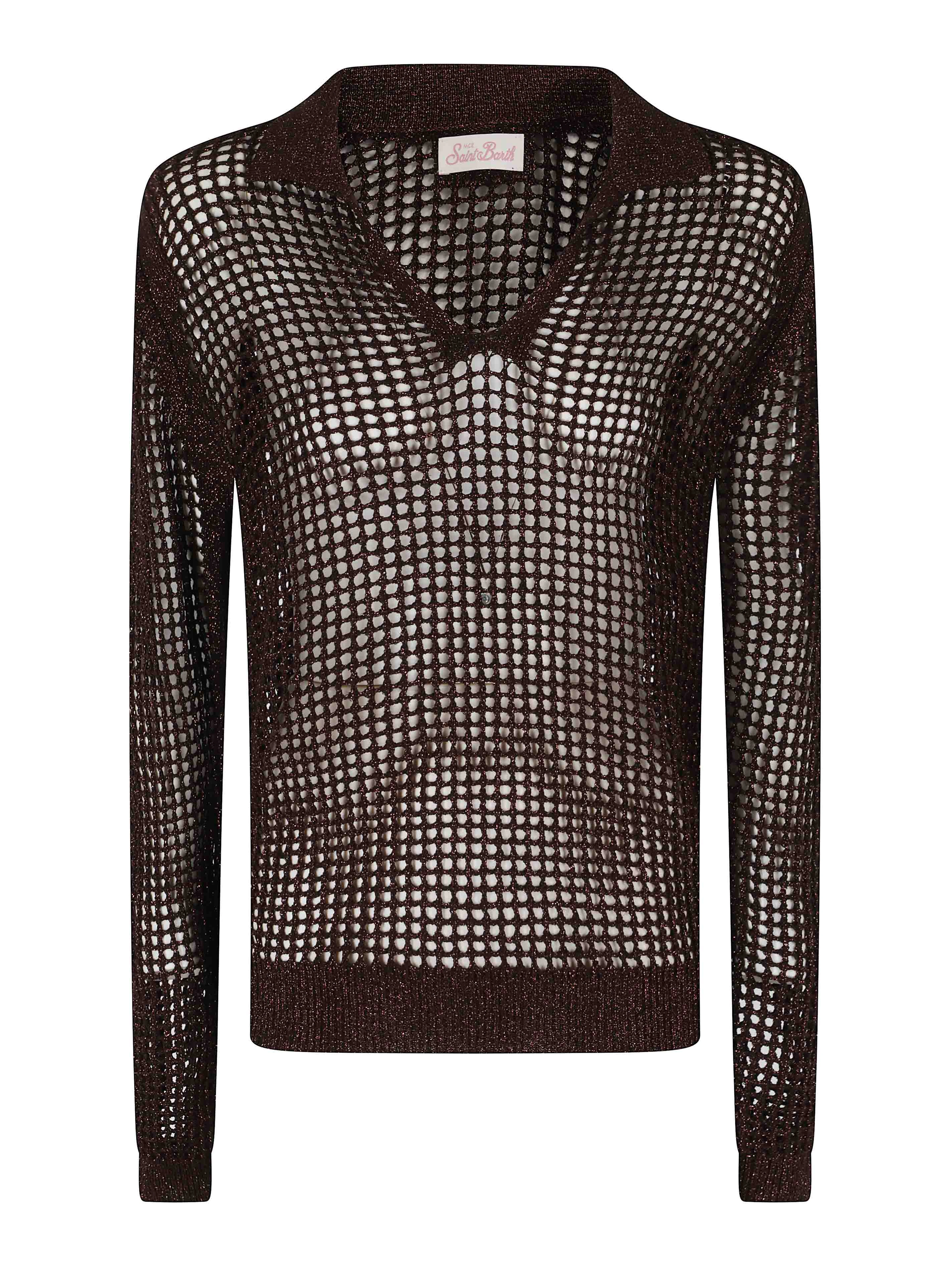 KNIT POINTELLE POLO