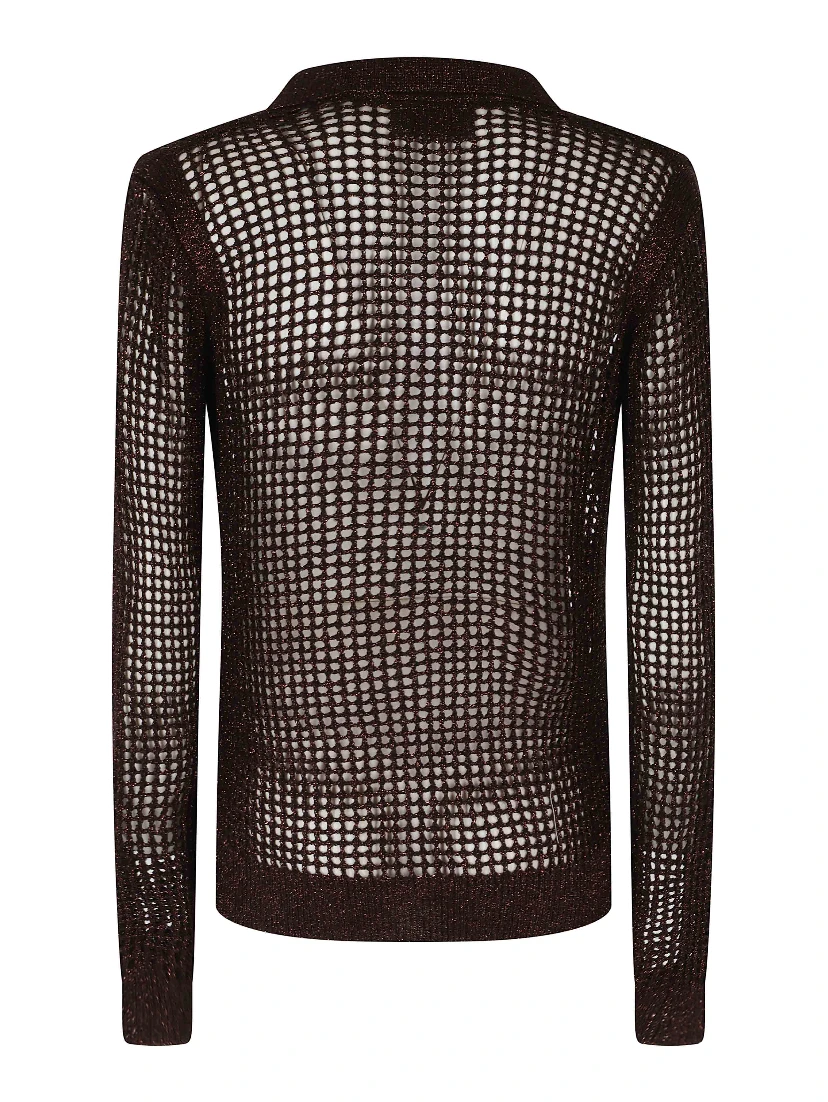 KNIT POINTELLE POLO