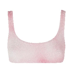 PRINTED CRINKLE BRALETTE BIKINI TOP